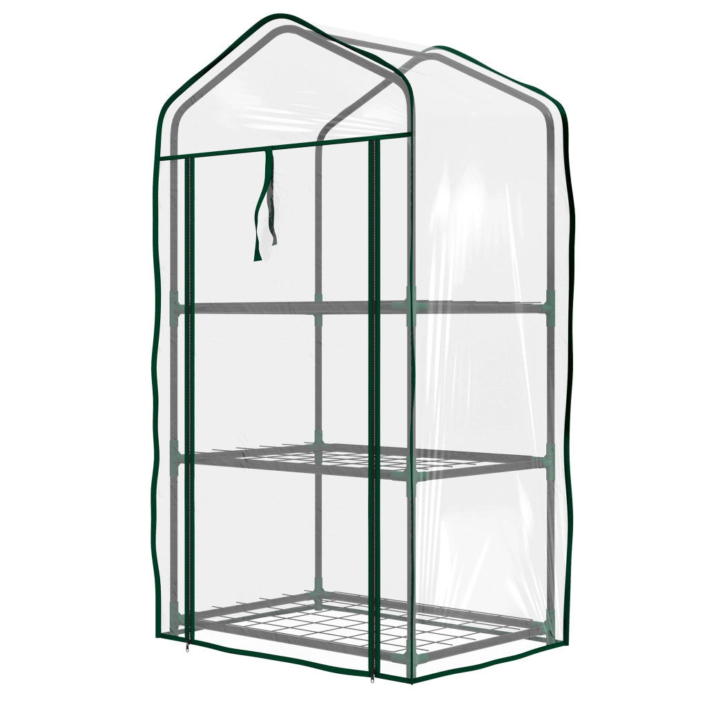 Serra da Giardino a 3 Livelli ¨C Minimal ¨C Verde Trasparente 59x39x127 cm