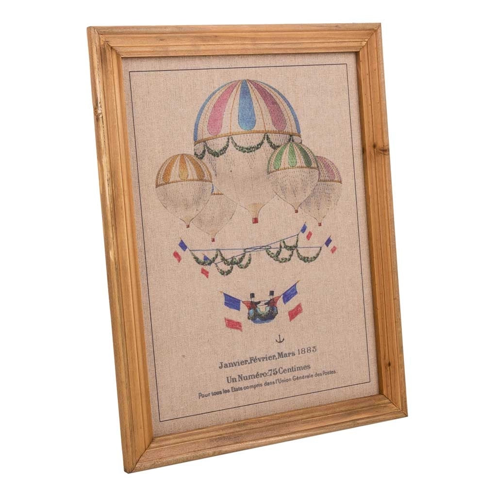 Quadro in legno e tessuto stampato 33x43x1,8h