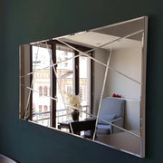 Salve, Specchio Dettagli Geometrici, 62x130h cm Marrone Bronzo