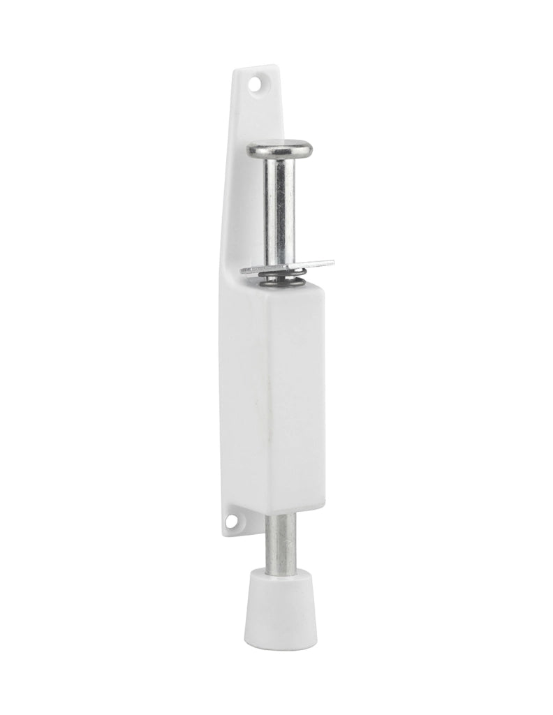 Fermaporta a pedale, montaggio su porta, lunghezza 150mm, laccato bianco - Serrurerie de Picardie