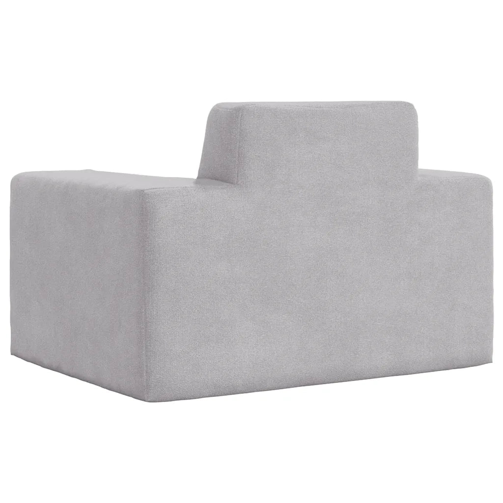 Divano per Bambini Grigio Chiaro in Morbido Peluche 4104773