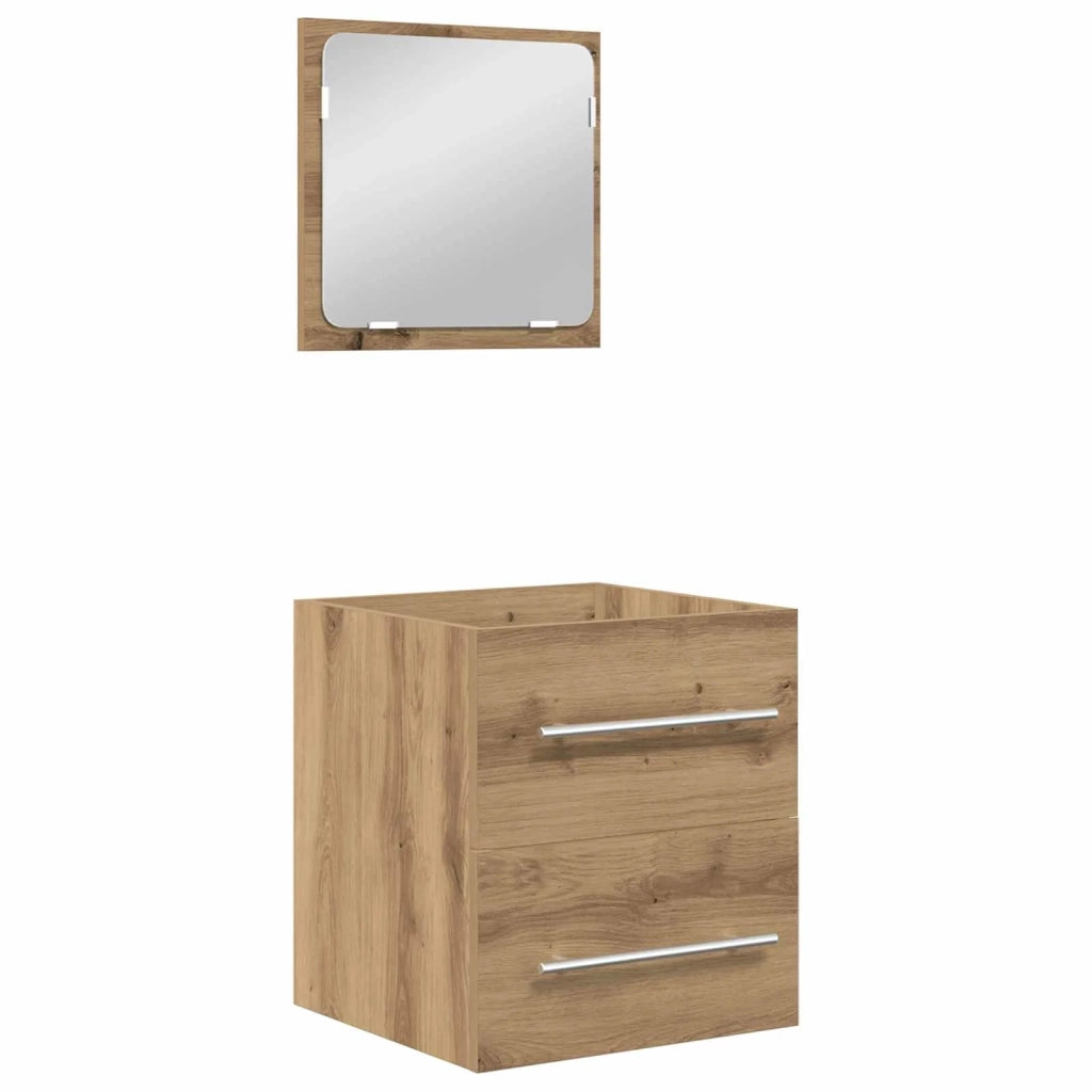 Set di mobili per il bagno 2 pcs Rovere artigianale