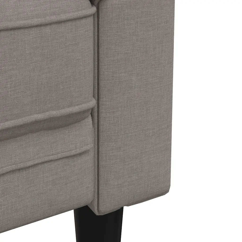 Divano Chesterfield a 3 Posti-Sofa 3 Posti-Divanetto Tortora in Tessuto