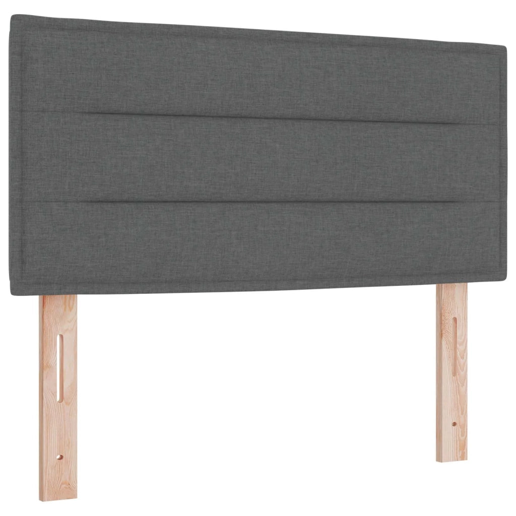 Letto con Box Spring, Materasso e LED Grigio Scuro 90 x 200 cm 3451848