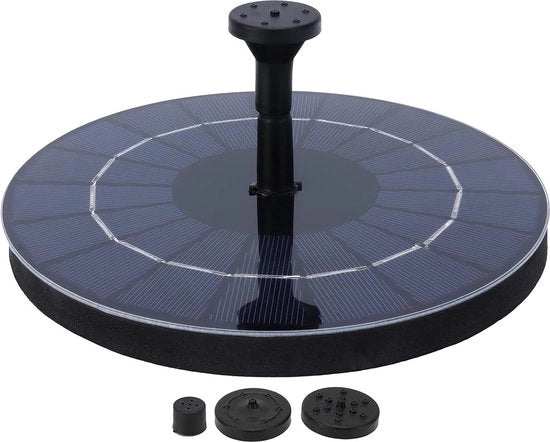 Pompa solare per vasca per uccelli con 4 uscite - pompa solare autonomo per vasche da bagno, giardini e laghi.