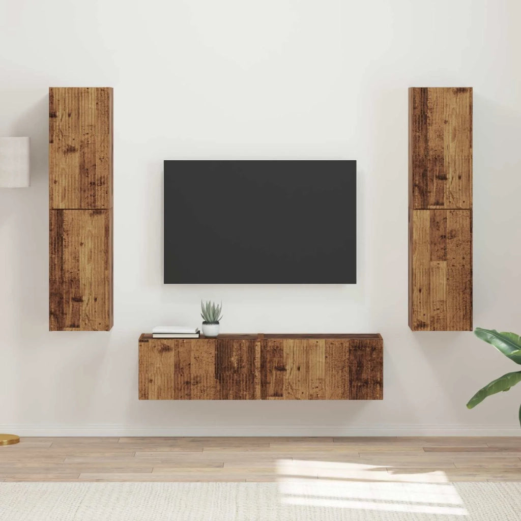 Set mobile TV 6 pcs Legno vecchio Legno multistrato 3409130
