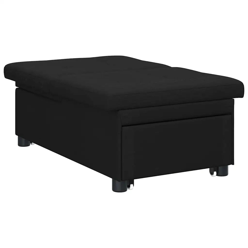 Divano Letto Estraibile Nero 194 x 50 x 82 cm Tessuto 42008584