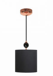 Lampada a sospensione Candellux Melba Ø30 nero rame E27