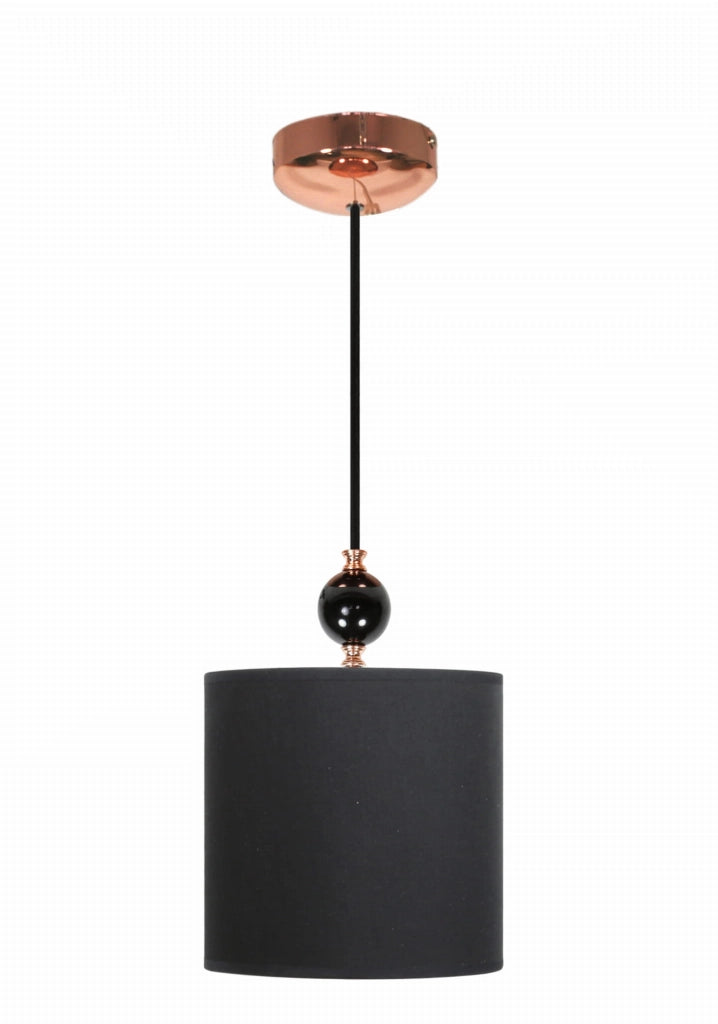 Lampada a sospensione Candellux Melba Ø30 nero rame E27