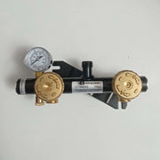 Centralina manifold per due bombole gas gpl con manometro e valvola di sicurezza