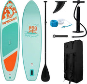 Paddle Board Opblaasbar - Set Completo - Massimo 135kg - 320x81cm - Verde Pastello