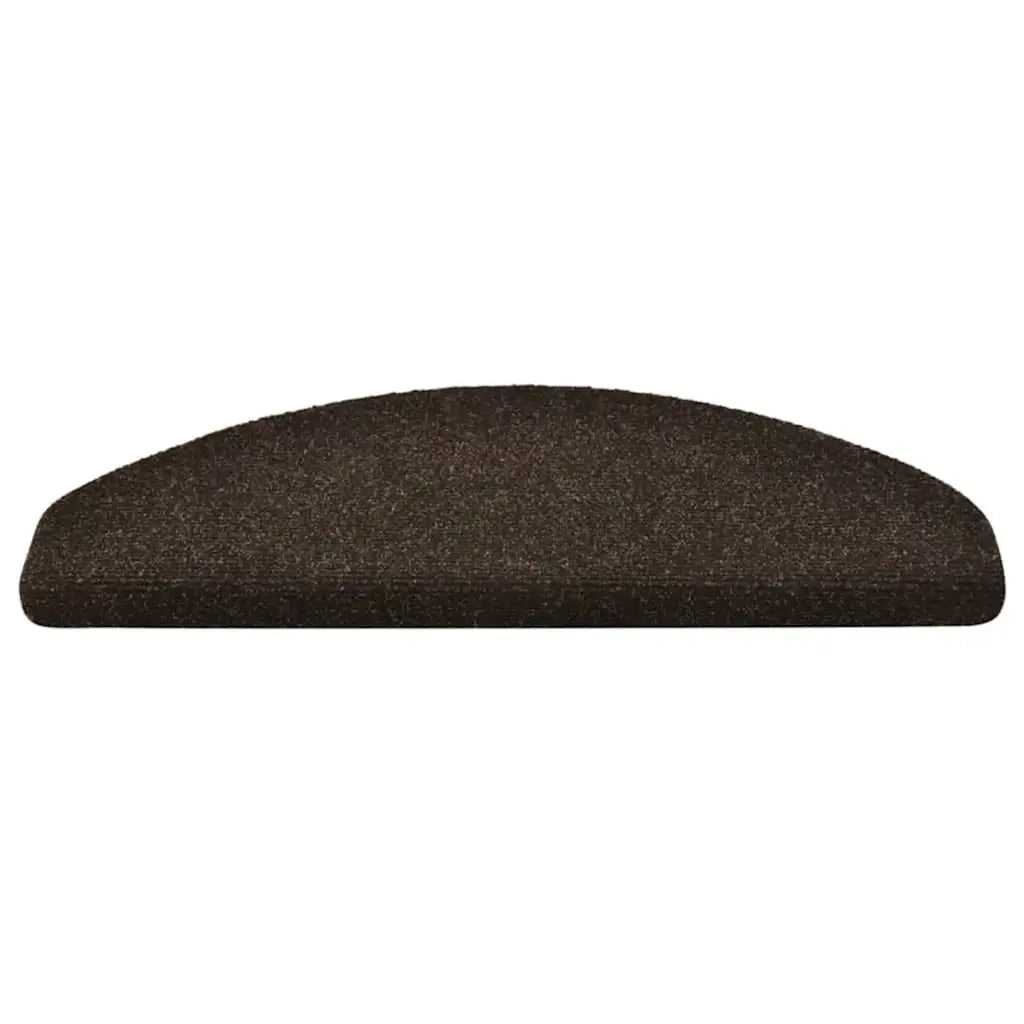 Tappetini per scale autoadesivi 30 pz 65x21x4 cm marrone scuro semicircolari grandi 3365661