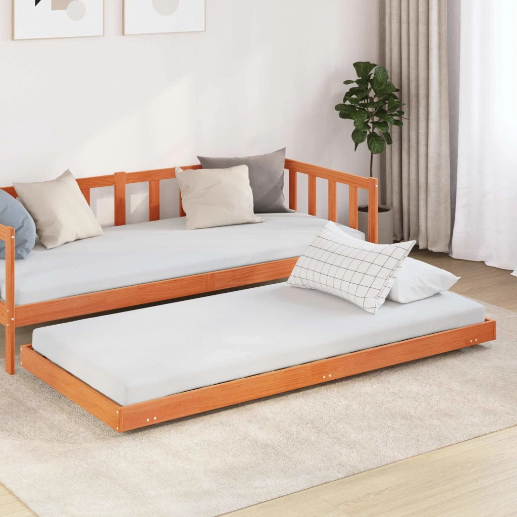 Struttura del letto Marrone cerato 90 x 200 cm Pino massello 864058