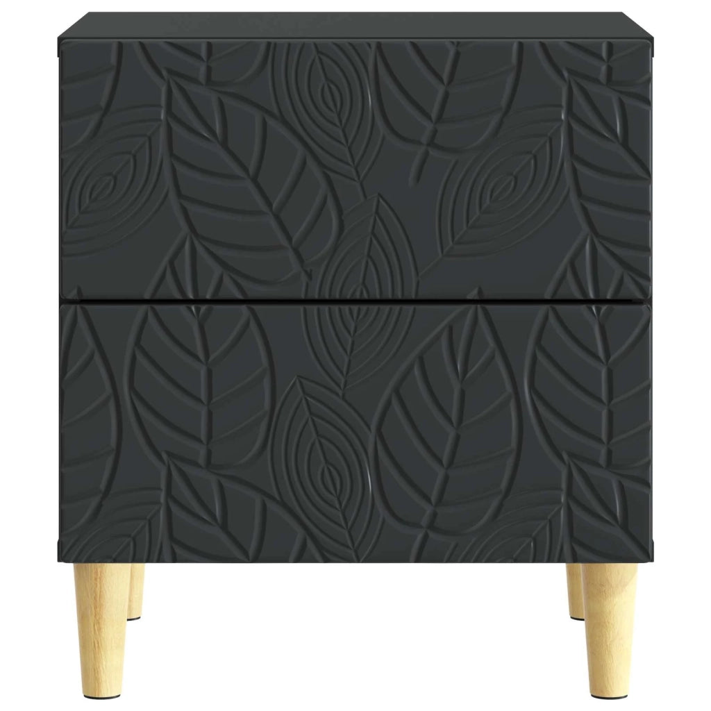 Comodino 2 pcs Nero 43 x 34,5 x 48 cm Legno ingegnerizzato 894988