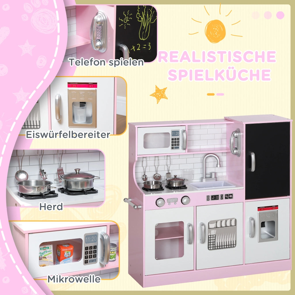 Cucinetta Bambini con Accessori ¨C Zephmum ¨C Rosa 84x27x81 cm