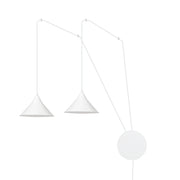 Lampada a sospensione Emibig Abramo bianca 2xE27 Ø24 cm