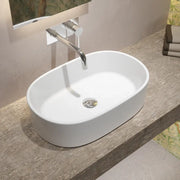 Lavabo da appoggio ovale 57x36,5x15 cm Bianco