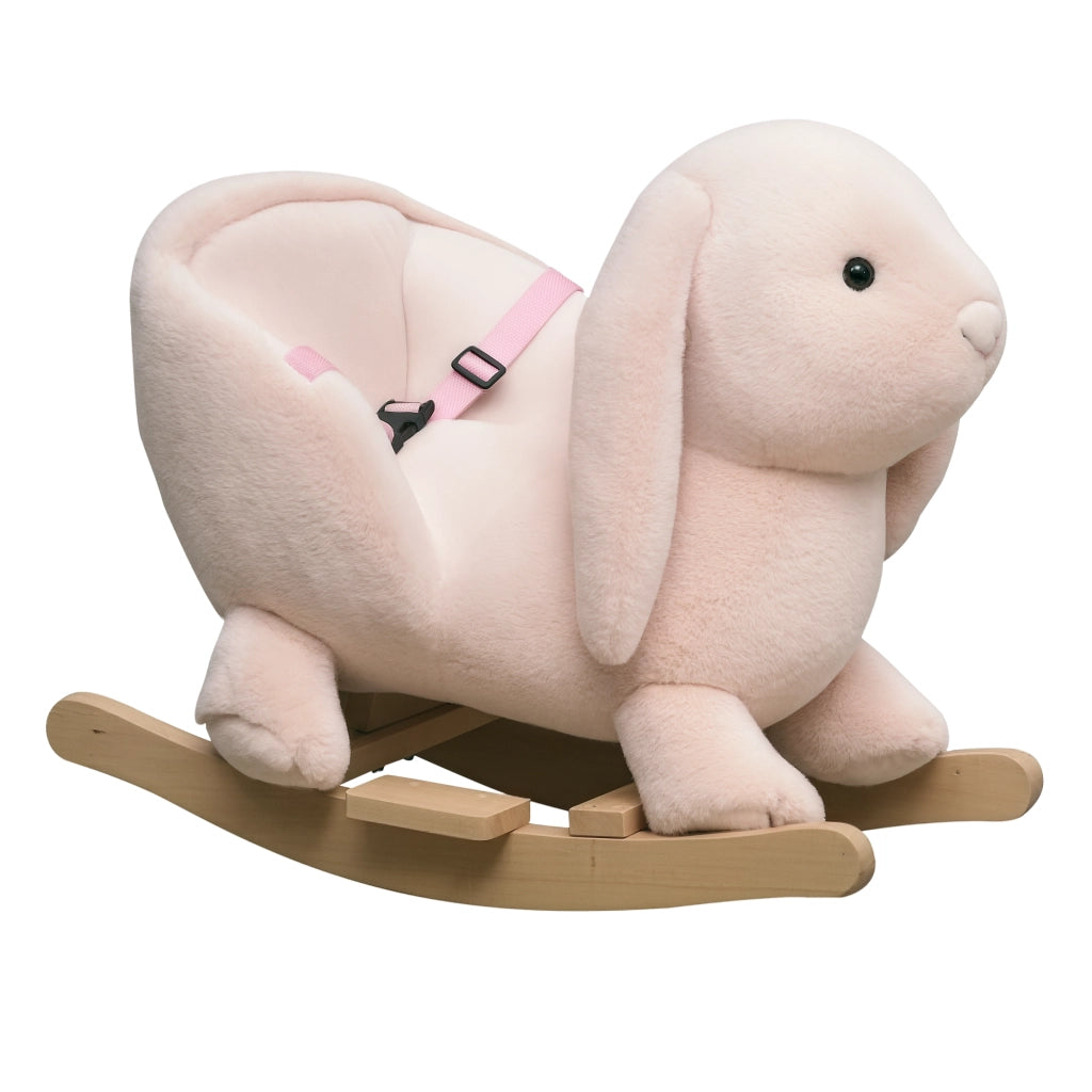 Dondolo a Dondolo per Bambini Forma Coniglio ¨C Minimal ¨C Rosa 60x33x50cm