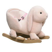 Dondolo a Dondolo per Bambini Forma Coniglio ¨C Minimal ¨C Rosa 60x33x50cm