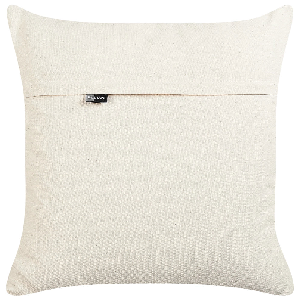 Cuscino sfoderabile in cotone multicolore 50 x 50 cm motivo floreale ricamato a mano sfoderabile con imbottitura in stile boho