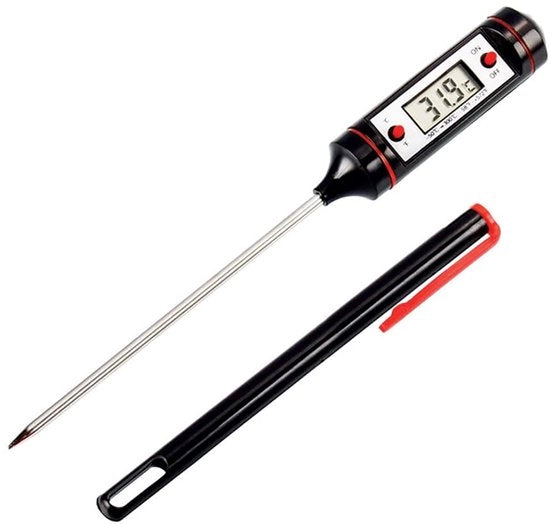 Termometro Digitale per Cucina - Impermeabile, Misura Diretta, Intervallo di Temperatura -50 a +300 °C per Carne, Dolci e Barbecue