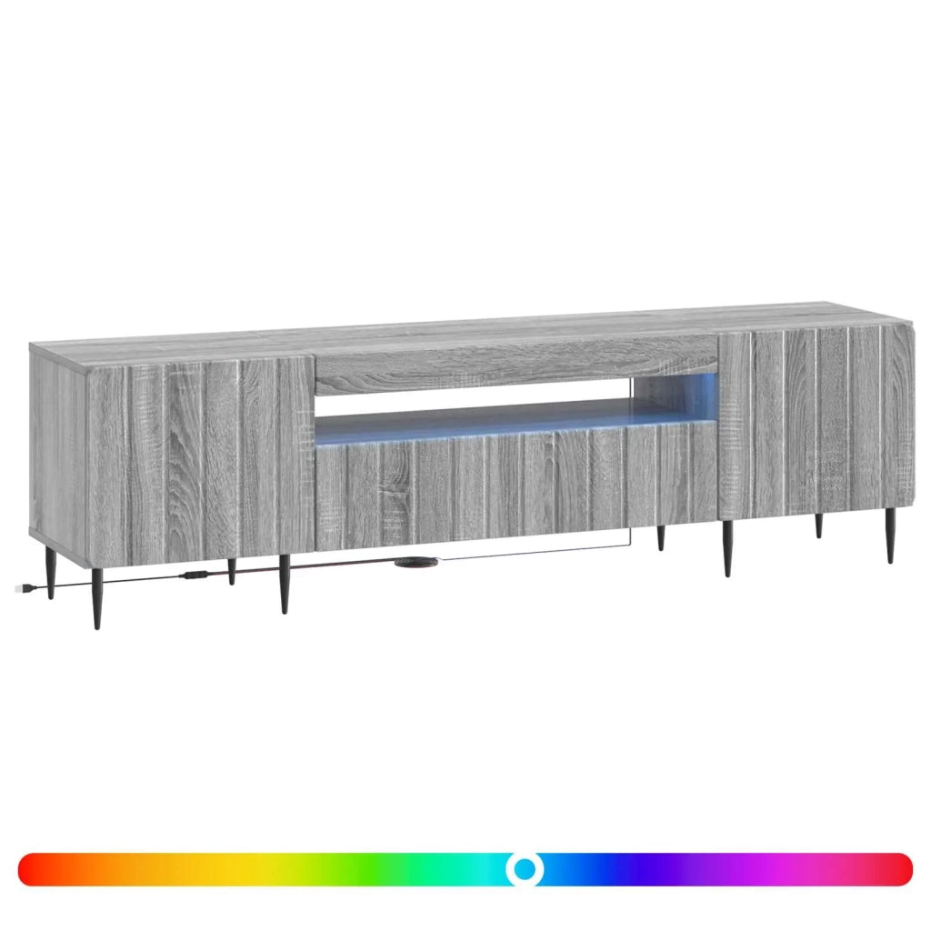 Mobile TV LED Sonoma grigio Legno ingegnerizzato 896471