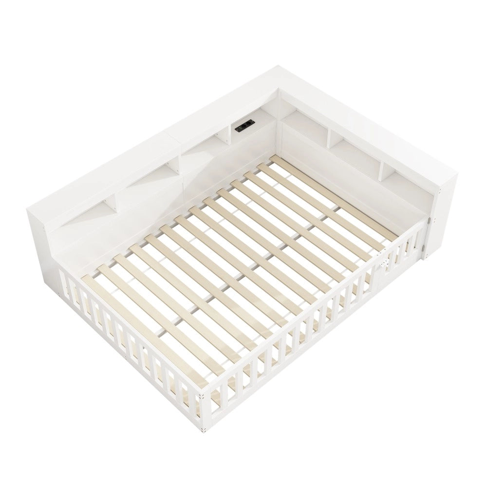 Letto Diurno con Contenitore e Rete a Doghe ¨C MINIMAL ¨C Bianco 140x190