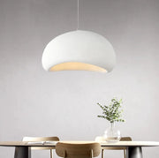 Lampadario moderno a sospensione in schiuma effetto pietra, stile wabi-sabi giapponese bianco minimal attacco E27 per sala pranzo, cucina e soggiorno Ø