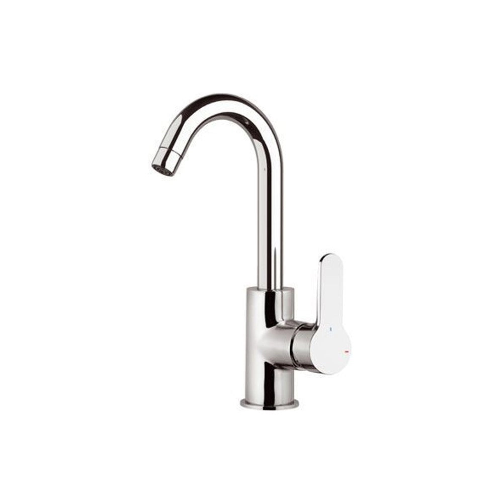 Rubinetto lavello con canna corta a u, risparmio energetico e idrico - serie winner eco