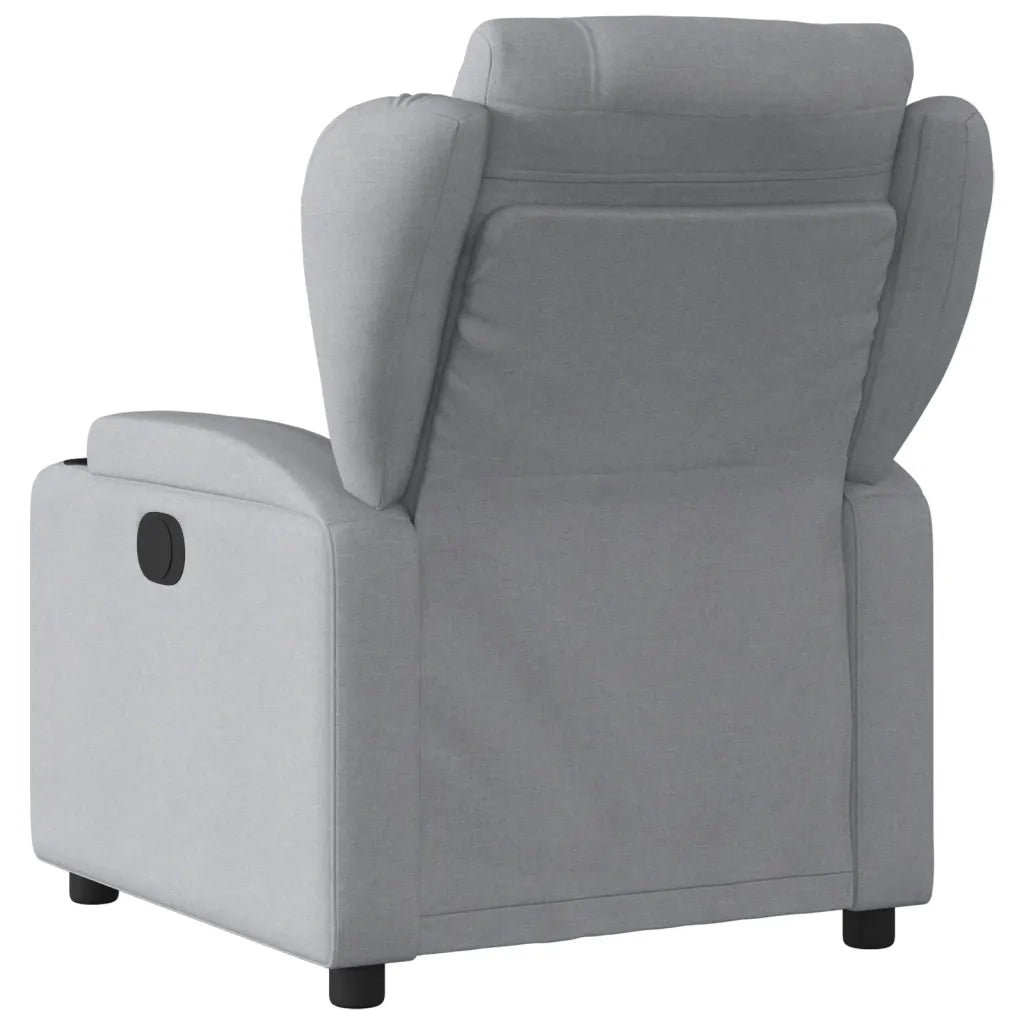 Poltrona reclinabile in tessuto grigio chiaro 3205564