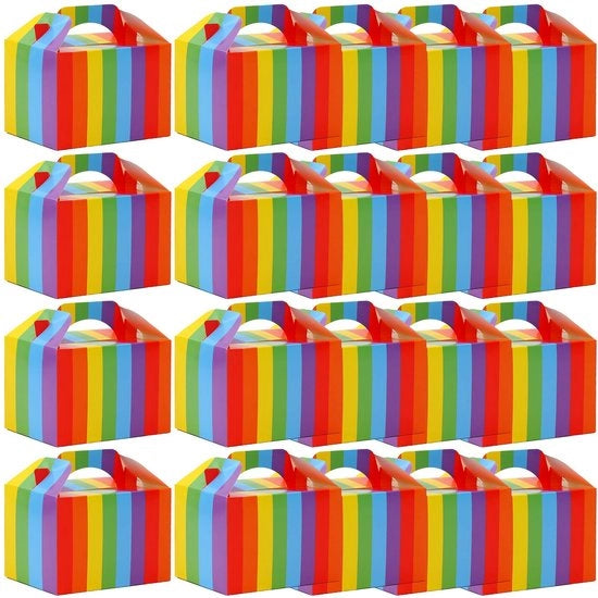 20 Pacchi di Cartone per Torta - Carta di Kraft in Colori dell'Arcobaleno