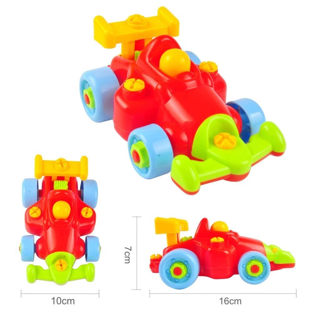 Trade Shop - Macchinina Da Corsa Formula Uno Giocattolo Smonta E Rimonta Con Set N.2 Attrezzi -