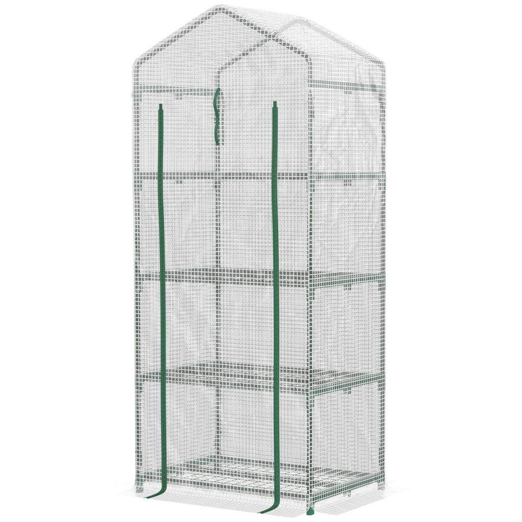 Serra da Giardino con 4 Ripiani ¨C Minimal ¨C 70x50x160 cm Bianco