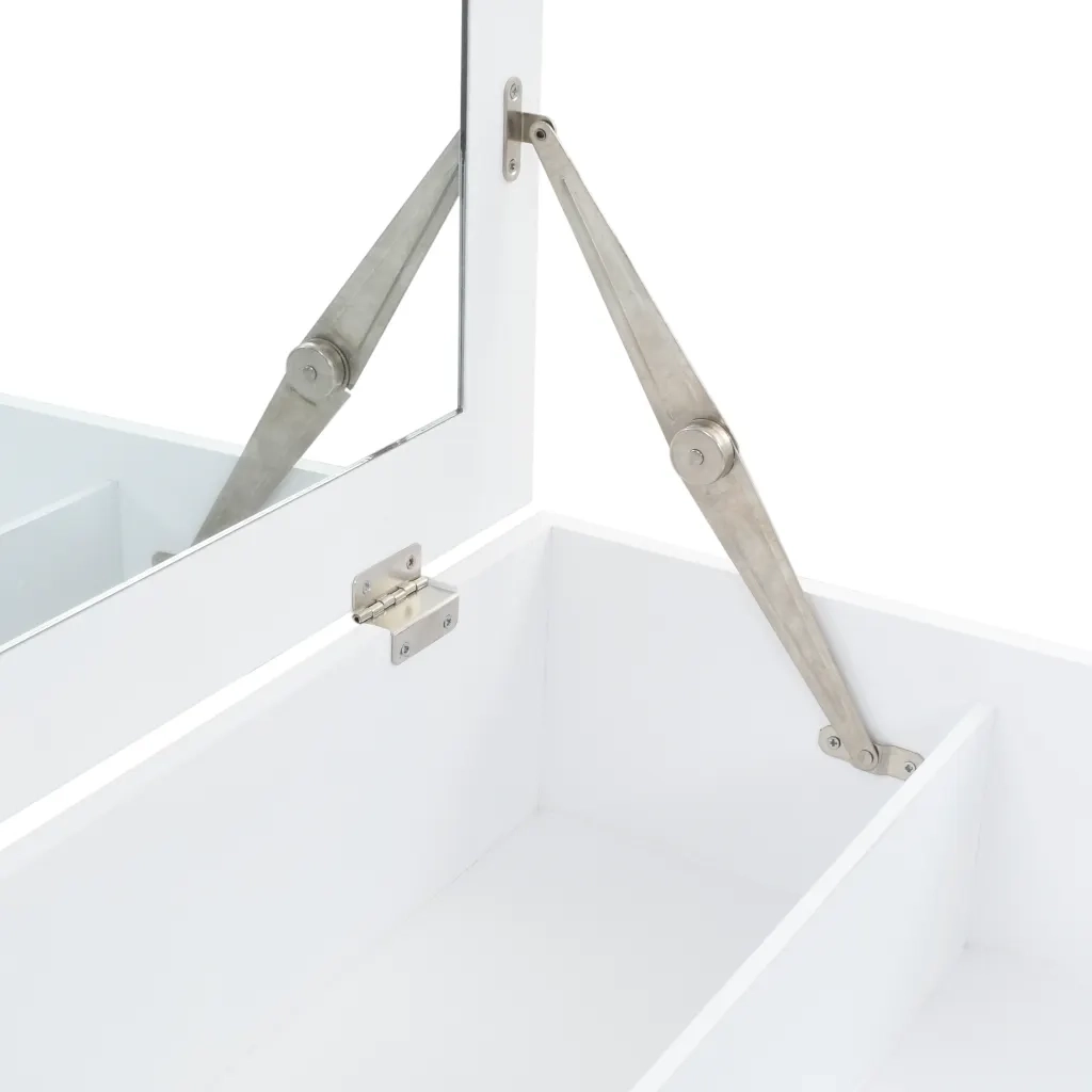 Toletta con Specchio in MDF 60x40x75 cm 245751