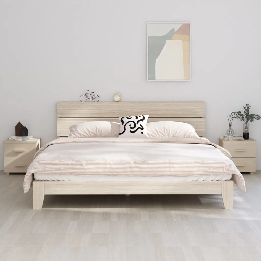 Comodini HAMAR 2 pz-Set di 2 Tavolino da notte ambra 40x35x44,5 cm Legno Massello di Pino
