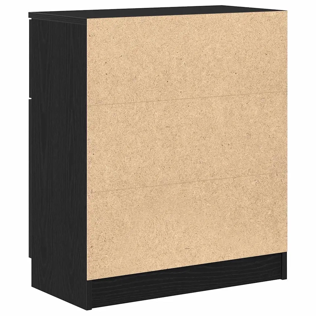 Credenza Rovere Nero 60 x 30 x 70 cm Legno multistrato 862738