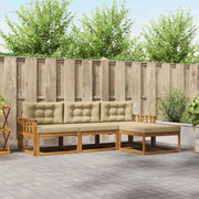 Set di divani da esterno con cuscino 4 pcs Naturale e Beige 3367401