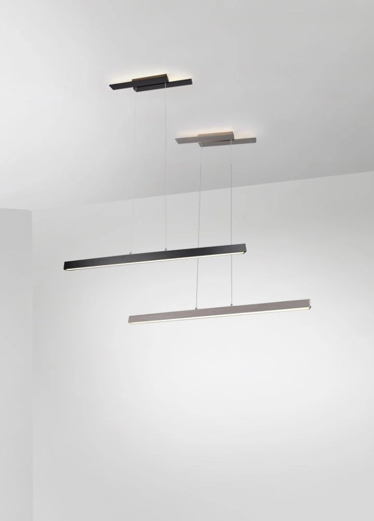 Lampada a sospensione a bi-emissione, metallo, antracite, L115 cm, Belfast