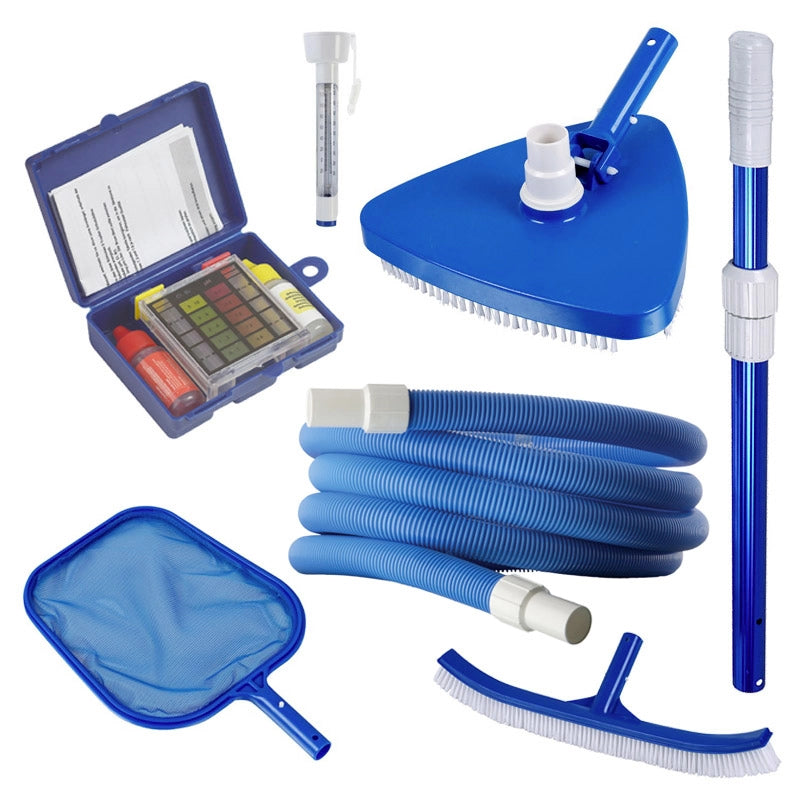 Kit Di Pulizia Per Piscine, Con Asta Telescopica Da 7,00 M Lunghezza: 7.00 m