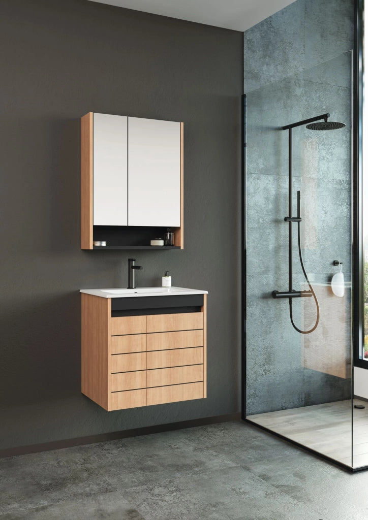 Mobile lavabo "Ricato 60" - 61 x 47 x 62 cm - Noce