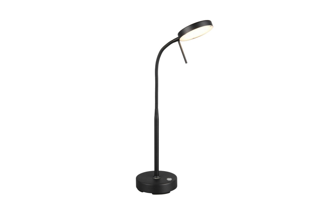 Lampada da scrivania wireless nera USB-C LED CCT 3W