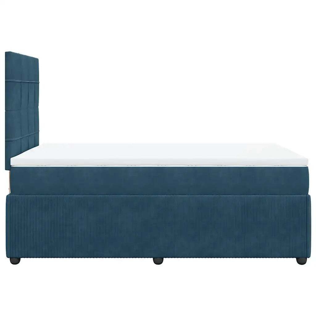 Giroletto a Molle con Materasso Blu 120x200 cm in Velluto 3294614
