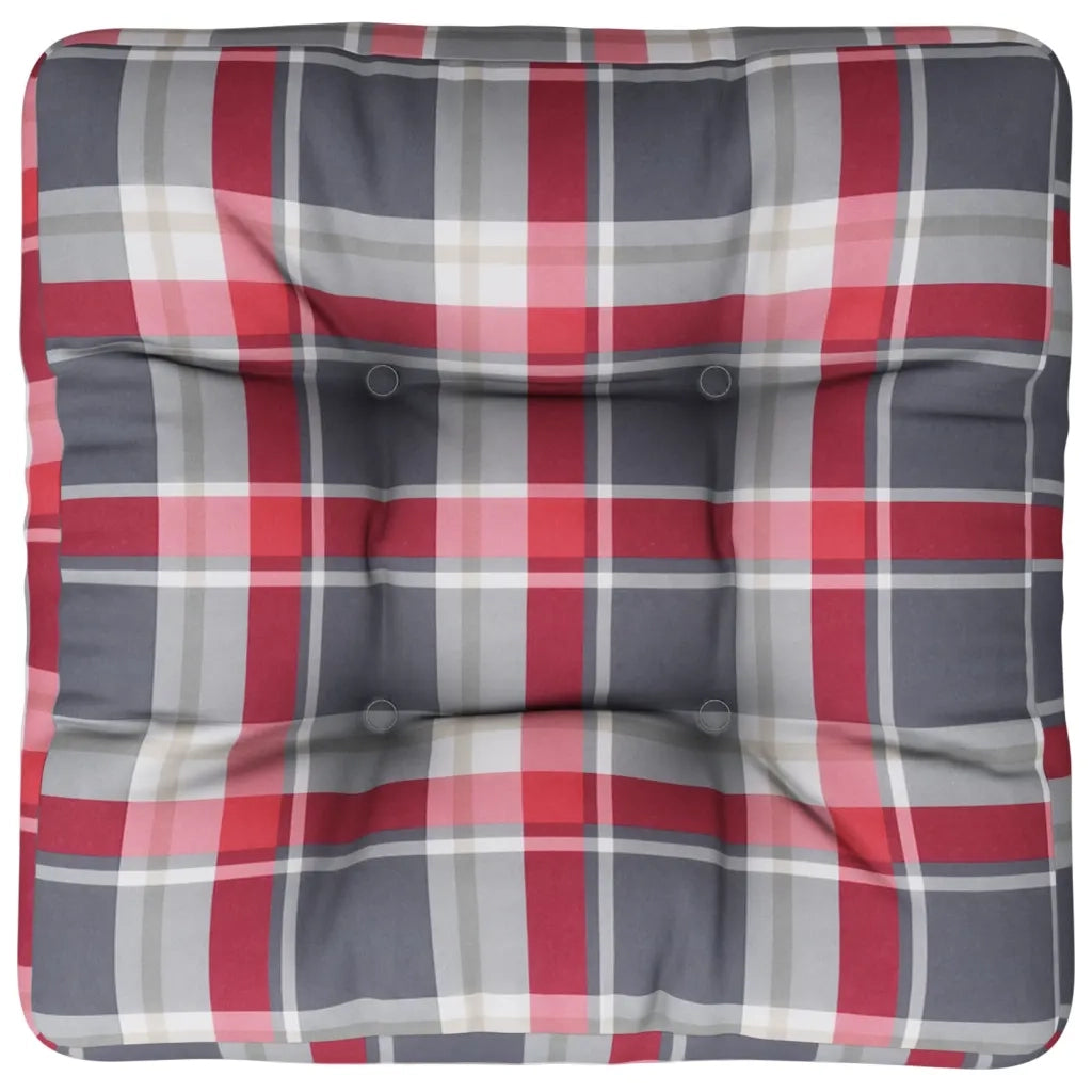Cuscino per Pallet Rosso a Quadri in Tessuto 360891