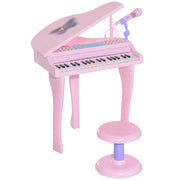Pianoforte Elettronico per Bambini con Microfono e Luci ¨C Minimal ¨C Rosa 37 Tasti