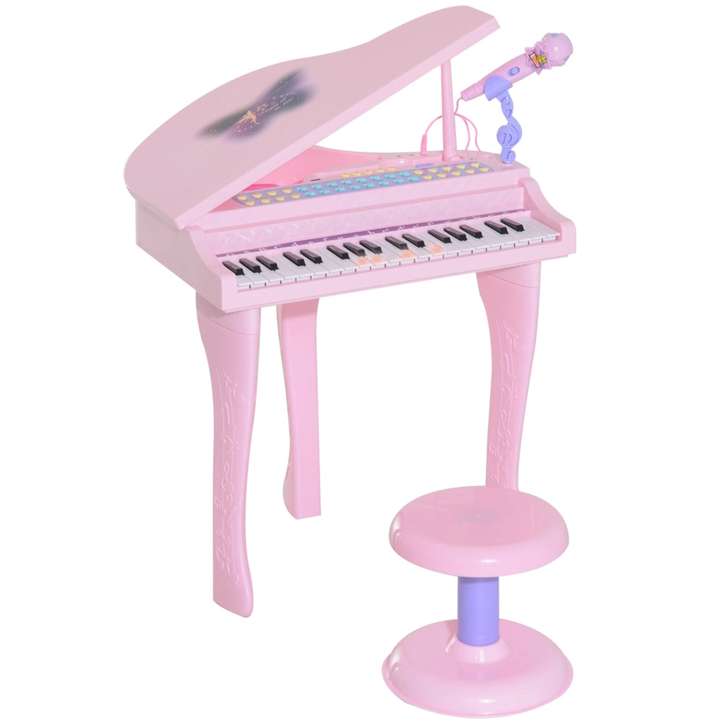 Pianoforte Elettronico per Bambini con Microfono e Luci ¨C Minimal ¨C Rosa 37 Tasti