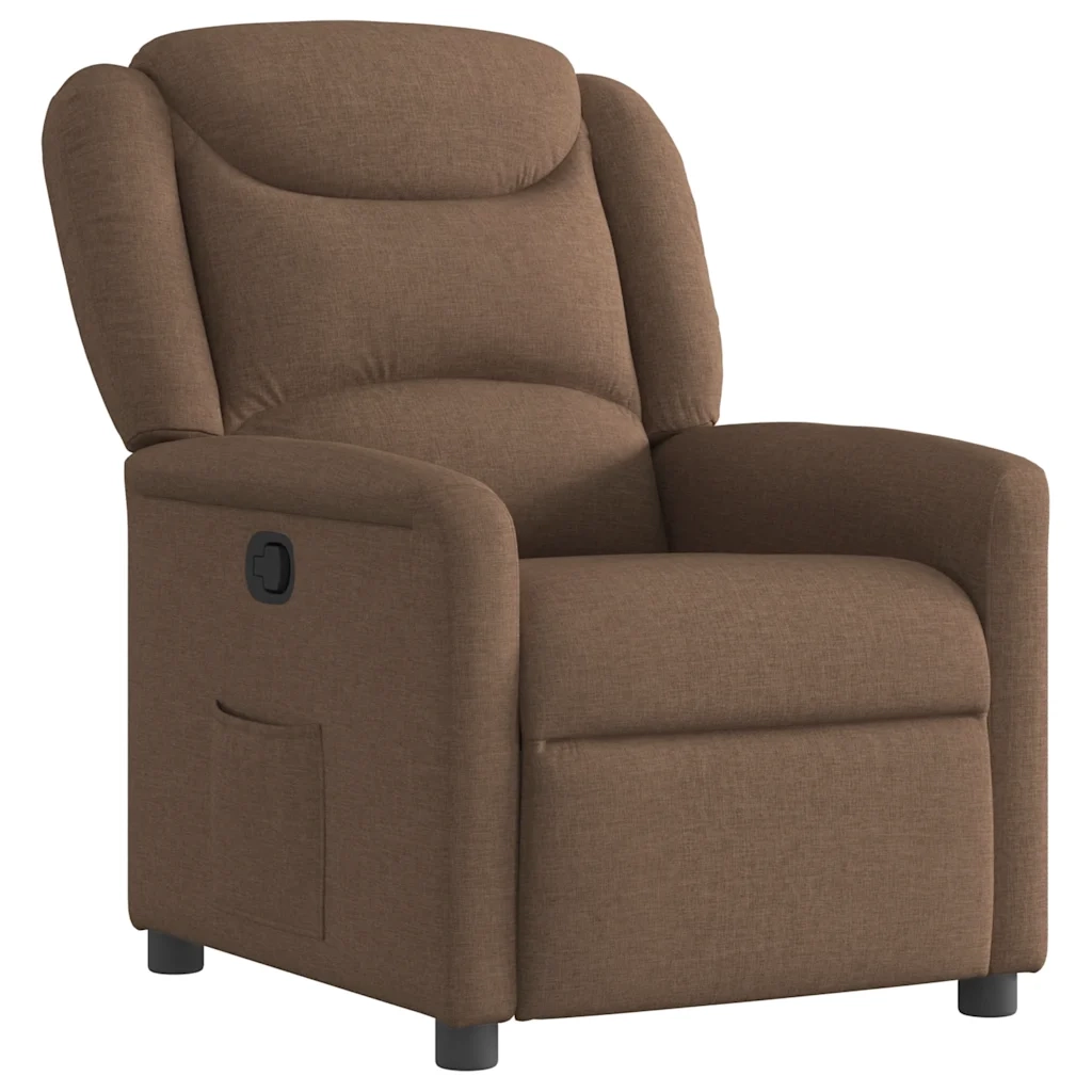 Poltrona Reclinabile in Tessuto Marrone 4015600