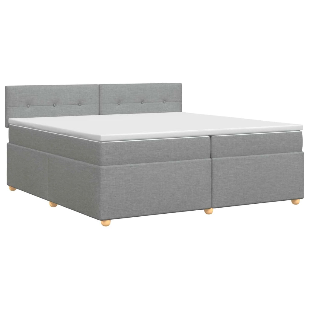 Letto box spring con materasso Grigio Chiaro 200 x 200 cm 3451035