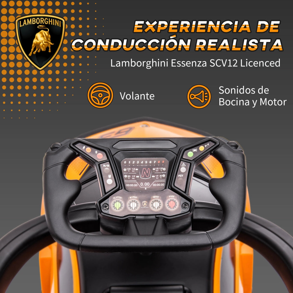 Coche Correpasillos per Bambini 12-36 Mesi ¨C Minimal ¨C Arancione e Nero