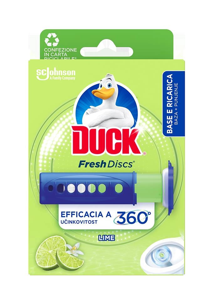 DUCK FRESH DISC WC BASE E RICARICA DA  6 PZ MARINE E LIME