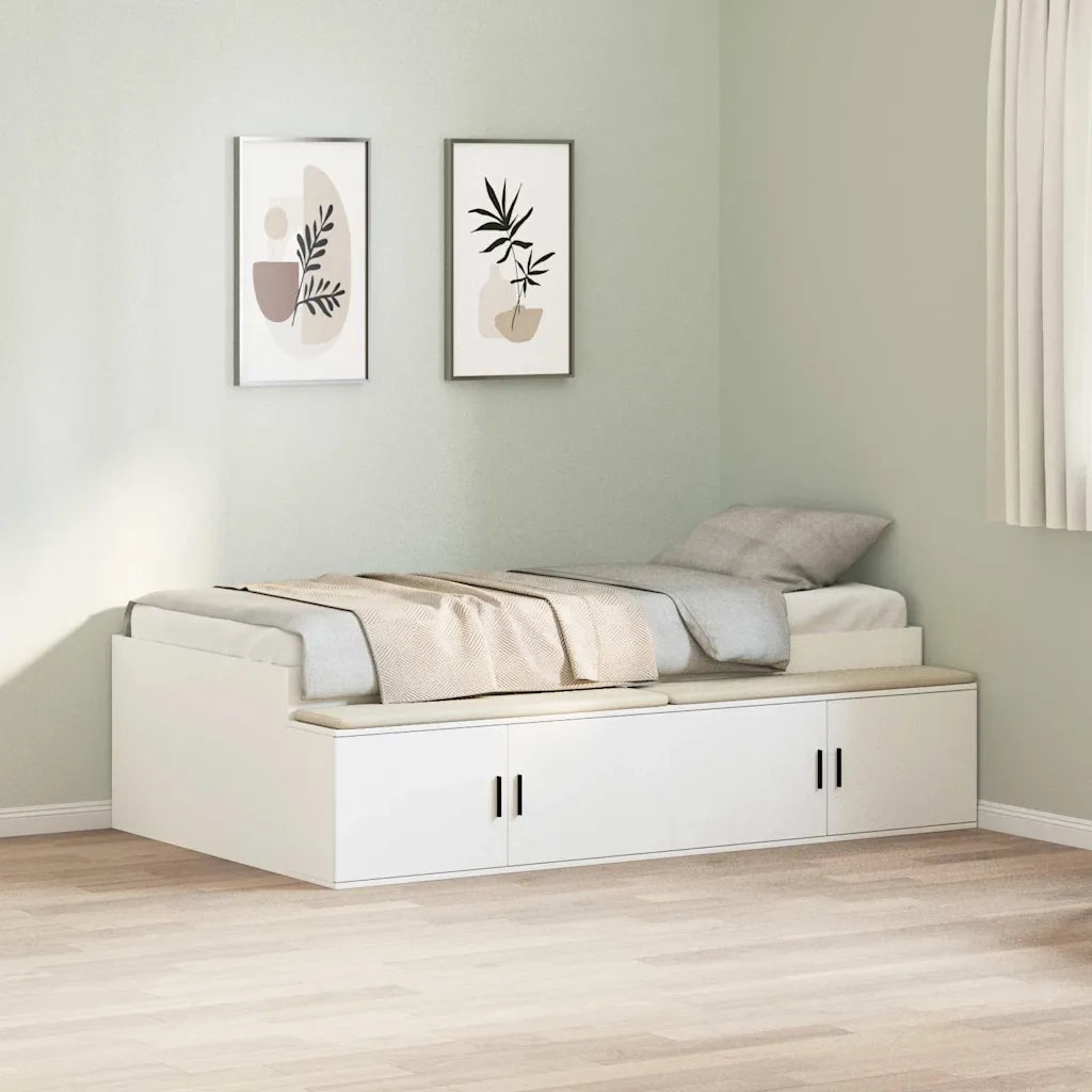 Struttura del letto Bianco 100 x 200 cm Legno multistrato 3335181